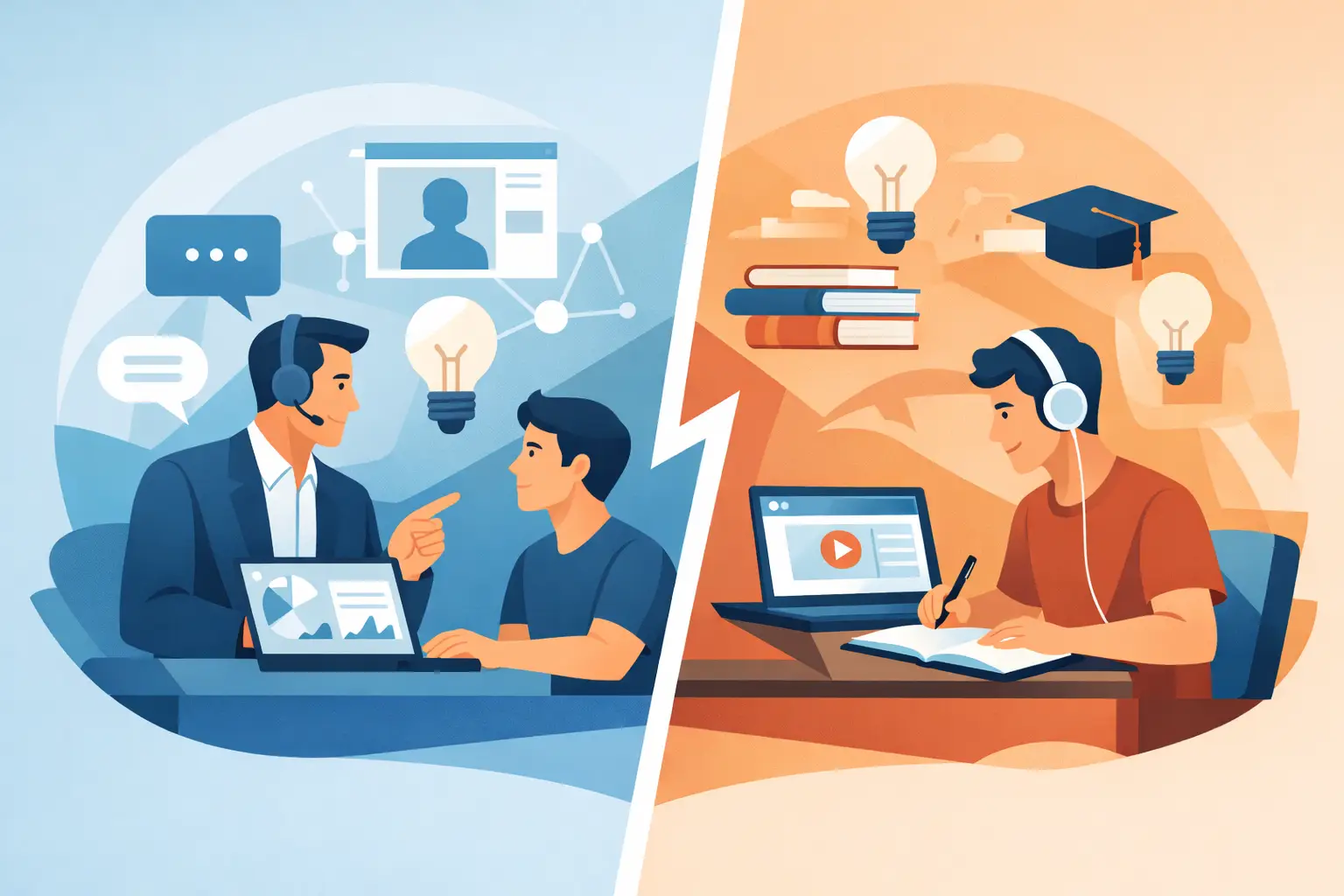Digital Business Mentorship vs Self-Teaching
